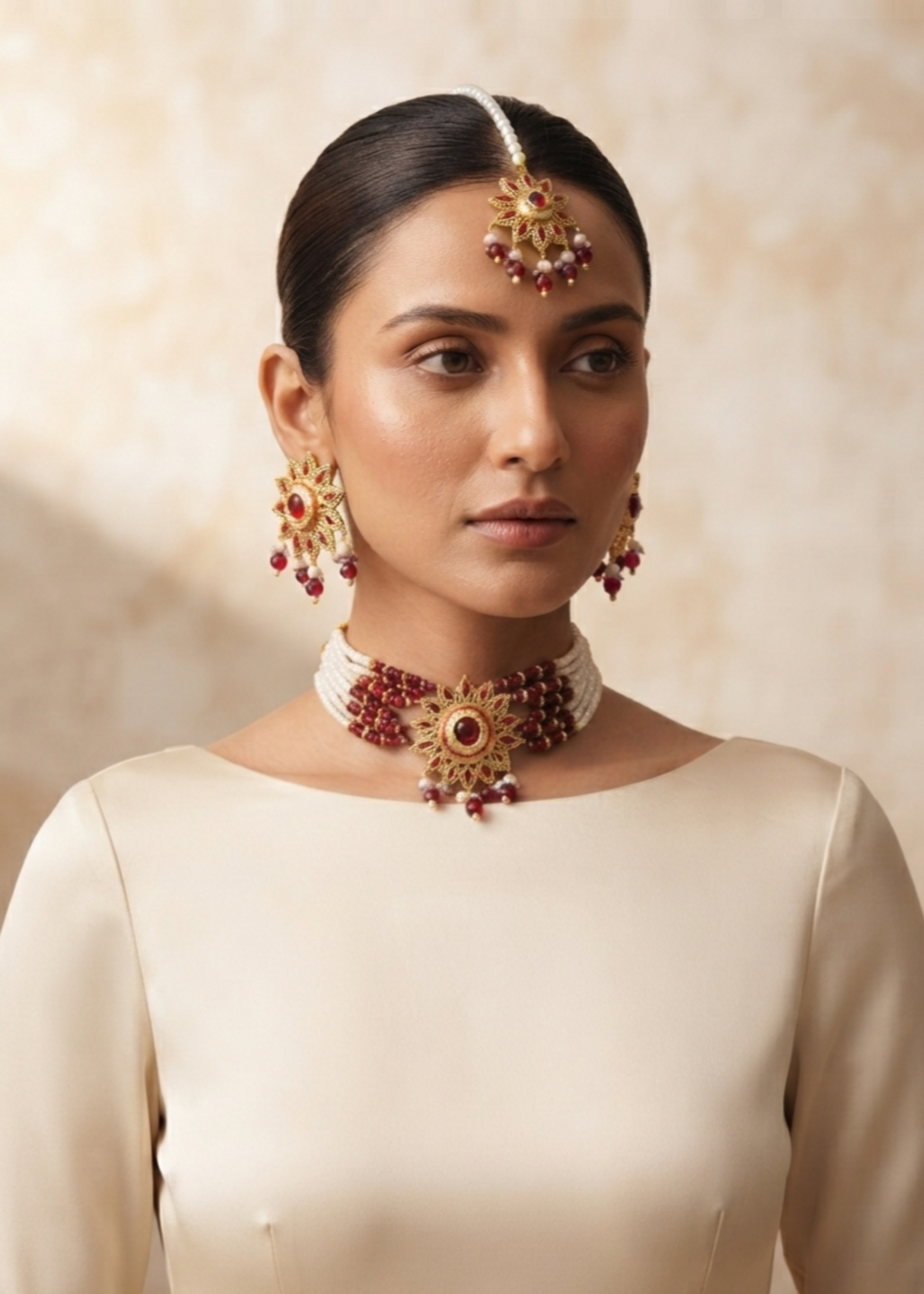 Rahah | Maroon Choker Set - image 3