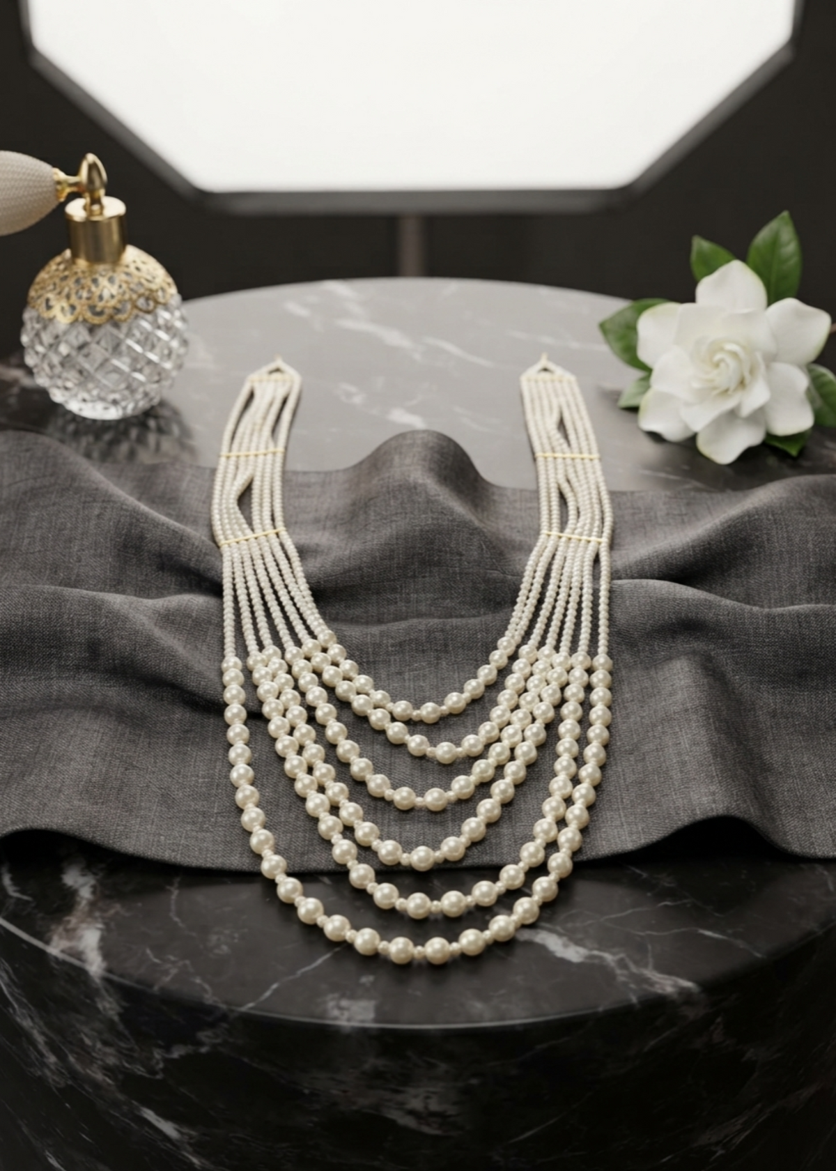 Rahah | Pearl White Mala - image 3