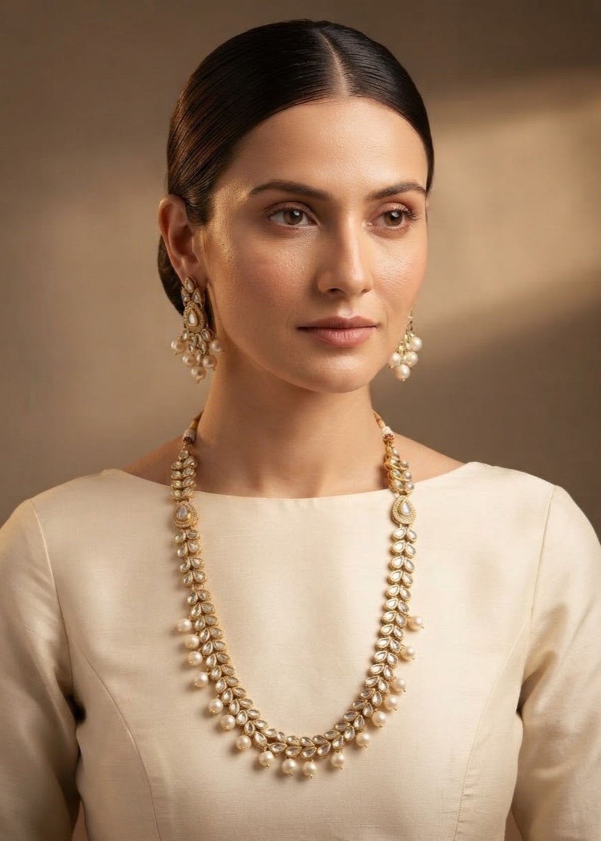 Rahah | Pearl Drop Necklace Set - image 2
