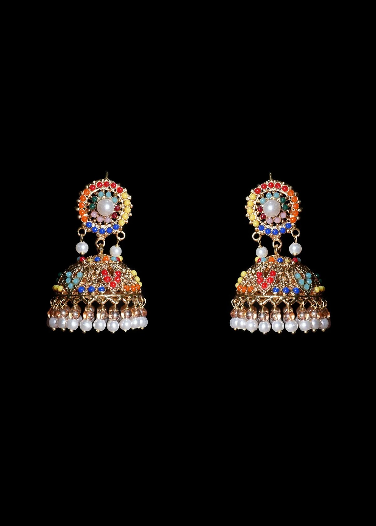 Rahah | Colorful Bridal Jhumka - image 1