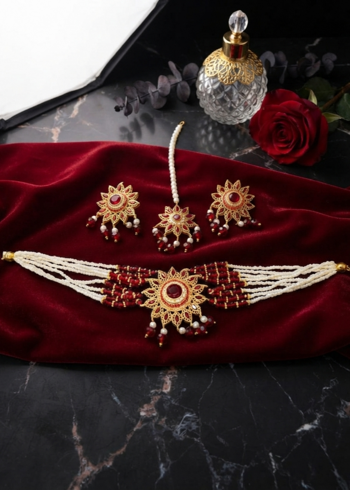 Rahah | Maroon Choker Set - image 2