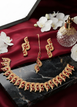 Rahah | Maroon Beated Set - image 1