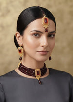 Rahah | Maroon Square Fited Choker- image 3